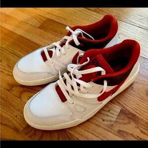 Nike Red and White Athletic Shoes